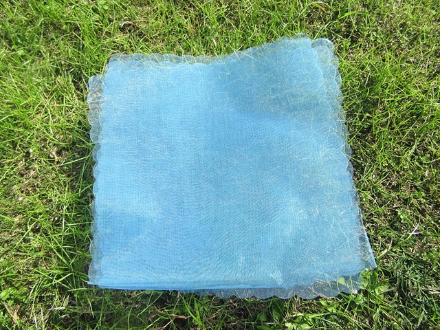 45Pcs Light Blue Scalloped Edge Tulle Cube Circles Wedding Favor 45Pcs Light Blue Scalloped Edge Tulle Cube Circles Wedding Favor