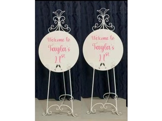 1Pc White Wedding Easel Stand Welcome Sign Name Seating Chart