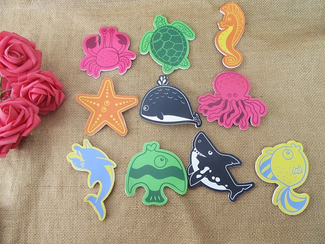 6Packs Adhesive Foam Animal Sea Creature Sticker Art Crafts