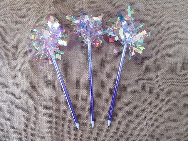 12Pcs Pom-poms Black Ink Ballpoint Pen Ball Pen Home Office