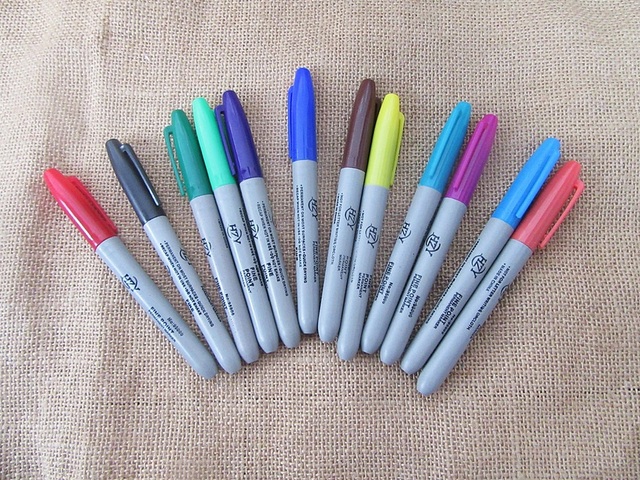 4x12Pcs Brilliant Permanent Marker Watercolor Pens Office Use 4x12Pcs Brilliant Permanent Marker Watercolor Pens Office Use