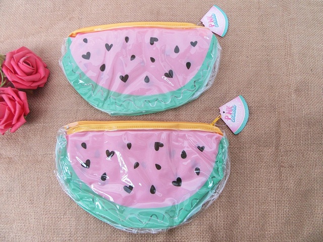 6Pcs Funny Watermelon Design Zipper Pencil Case Pouch 6Pcs Funny Watermelon Design Zipper Pencil Case Pouch