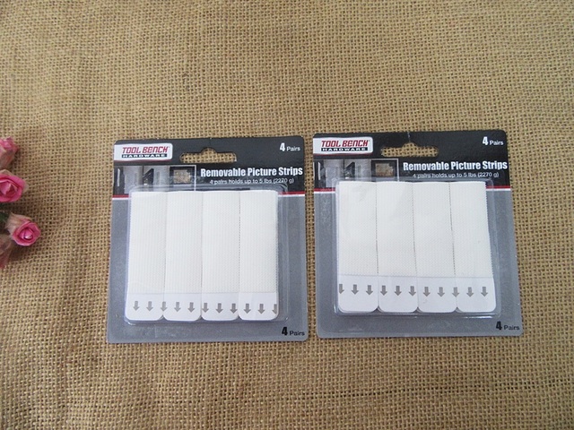 6Sheets x 4Prs Removable Picture Strips Picture Frame Hooks