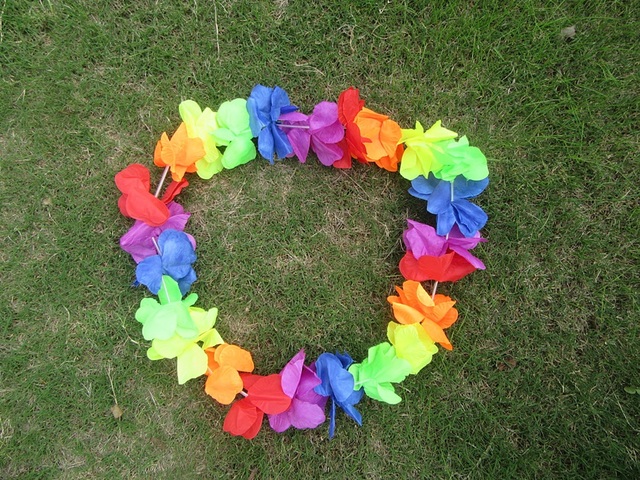 12Pcs Colorful Hawaiian Dress Party Flower Leis/Lei Petal 11cm D 12Pcs Colorful Hawaiian Dress Party Flower Leis/Lei Petal 11cm D