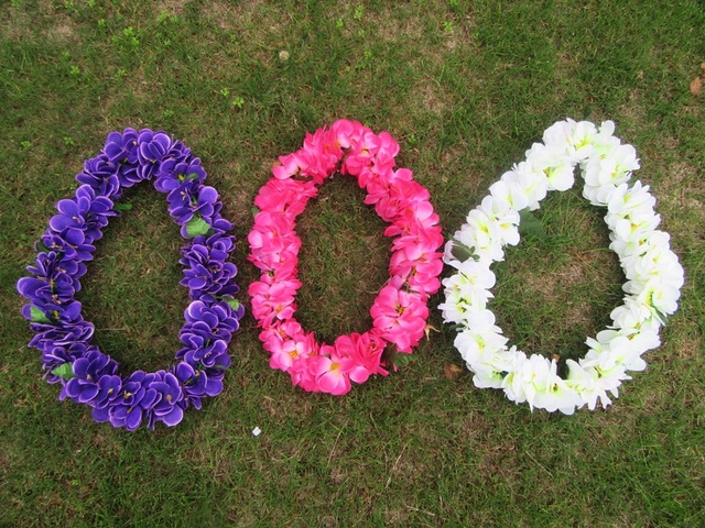 3Pcs Vivid Hawaiian Dress Party Flower Leis/Lei Petal 8.5cm Dia 3Pcs Vivid Hawaiian Dress Party Flower Leis/Lei Petal 8.5cm Dia