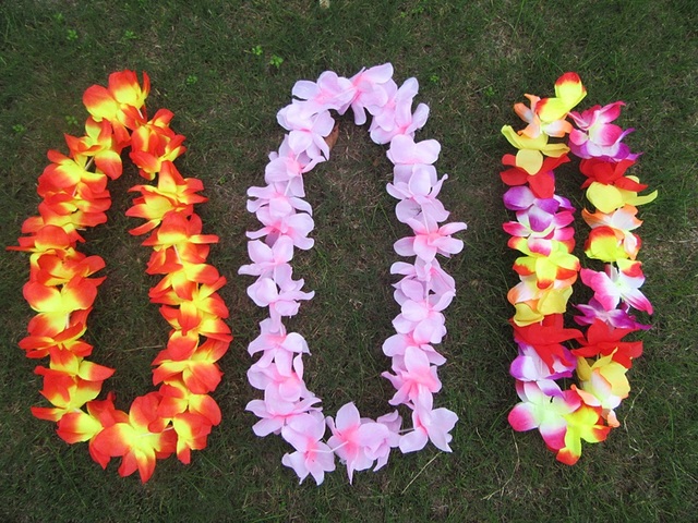 12Pcs Hawaiian Dress Party Flower Leis/Lei Petal Assorted 12Pcs Hawaiian Dress Party Flower Leis/Lei Petal Assorted