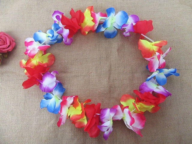 12Pcs Popular Hawaiian Dress Party Flower Leis/Lei Petal 9.5cm D 12Pcs Popular Hawaiian Dress Party Flower Leis/Lei Petal 9.5cm D