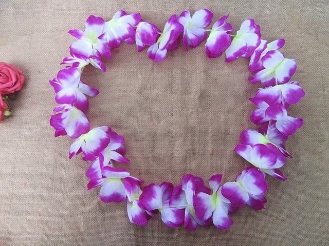 12Pcs Hawaiian Dress Party Flower Leis/Lei Petal 10.5cm Dia Asso 12Pcs Hawaiian Dress Party Flower Leis/Lei Petal 10.5cm Dia Asso