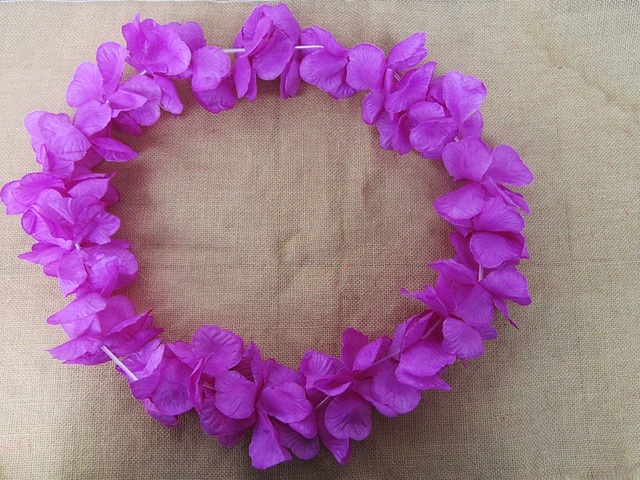 12Pcs Hawaiian Dress Party Flower Single Color Per Leis/Lei Peta 12Pcs Hawaiian Dress Party Flower Single Color Per Leis/Lei Peta