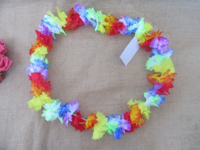 12Pcs Colorful Hawaiian Dress Party Flower Leis/Lei Petal 7cm Di 12Pcs Colorful Hawaiian Dress Party Flower Leis/Lei Petal 7cm Di