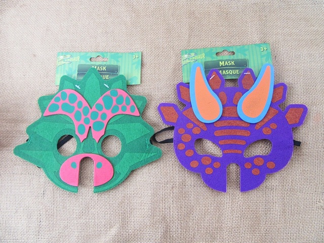 12Pcs Dress-up Felt Dinosaur Masks Pretend Play Costume Party 12Pcs Dress-up Felt Dinosaur Masks Pretend Play Costume Party