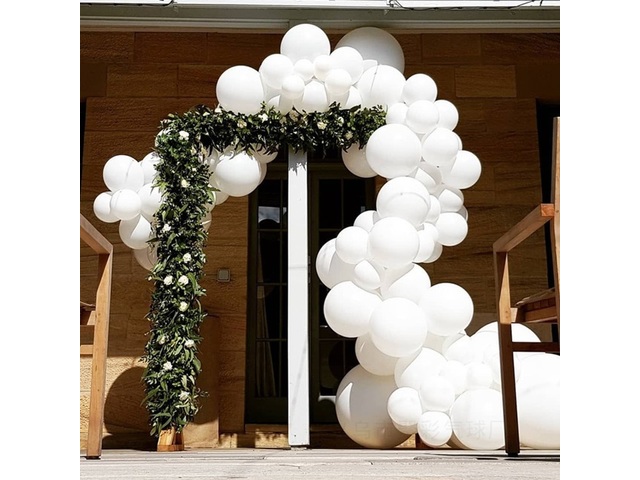 100Pcs White Natural Latex Balloons Party Supplies Favor 12cm