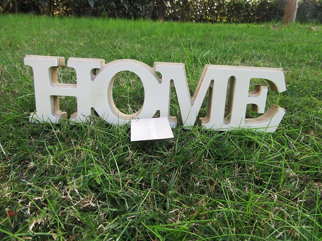 1Pc Free Standing HOME Sign Desktop Home Wedding Decoration