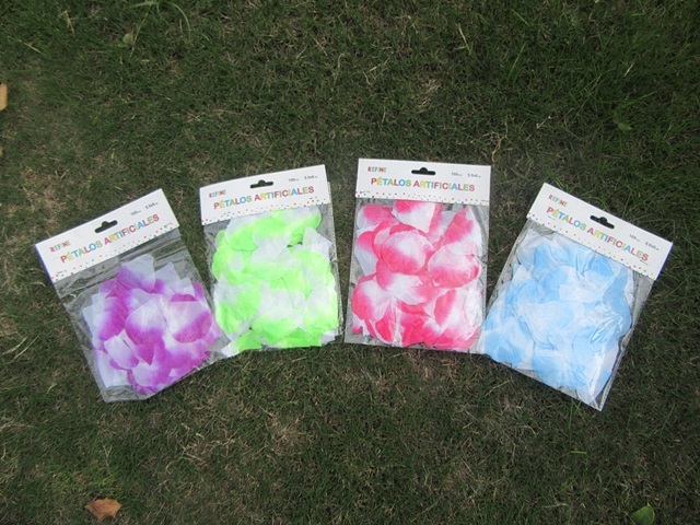 12Pack x 100Pcs Rose Petals Wedding Party Decoration Mixed Color - Click Image to Close