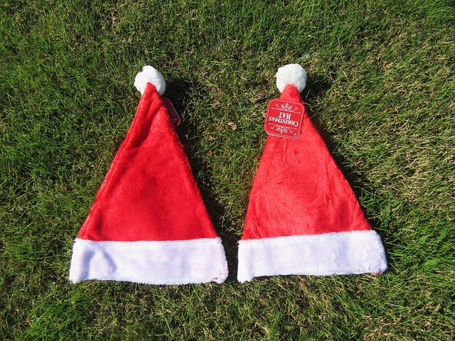 (image for) 6Pair x 2Pcs Merry Christmas Xmas Red Santa Claus Hat