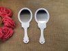 12Pcs Floral Repousse Vintage Mirror Oval Hand Held Makeup 12Pcs Floral Repousse Vintage Mirror Oval Hand Held Makeup