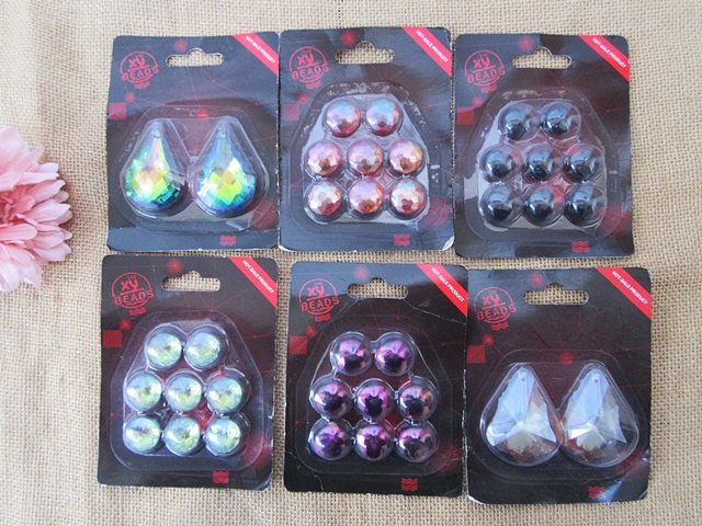 6Pack Glass Beads DIY Jewelery Making Accessories Assorted 6Pack Glass Beads DIY Jewelery Making Accessories Assorted