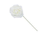 25Pcs Ivory Rose Artificial Foam Flower Hair Pick Wedding