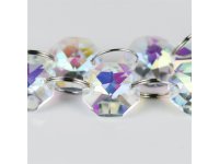 100 AB Clear Crystal Faceted Double-Hole Suncatcher Beads 14mm 100 AB Clear Crystal Faceted Double-Hole Suncatcher Beads 14mm