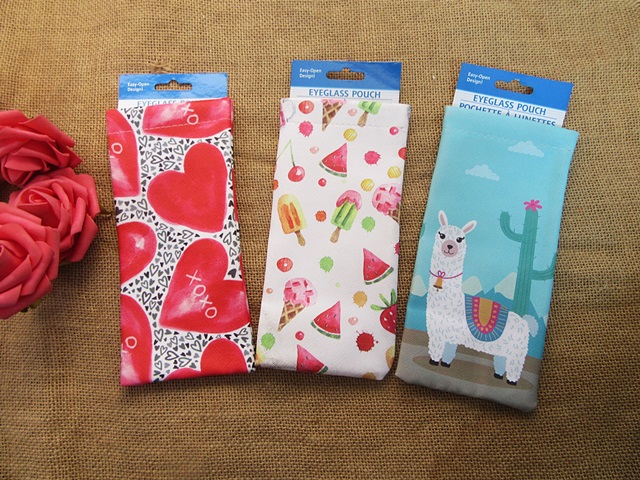 6Pcs Glasses Eyeglass Pouches Organizer Portable Protector Assor