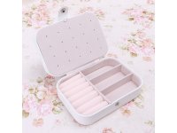 1Pc White Hard Case Earring Bracelet Etc Jewellery Travel Case