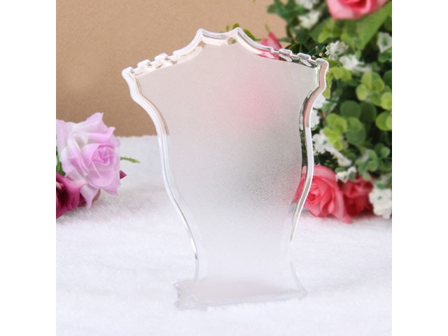 10Pcs Clear Necklace Earrings Display Bust Rack Stand