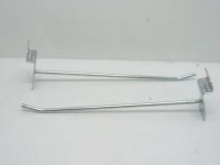50 Metal Slatwall Grid Peg Hooks 20cm Size