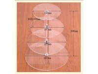 1Set 4-Tier Acrylic Round Cupcake Stand Wedding Party Event