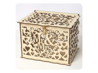 1Pc Decorative Rustic Wishing Well Card Box Wedding - Mr & Mrs