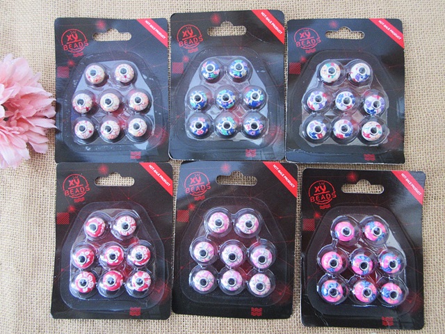 6Sheets x 8Pcs Polymer Clay European Beads Jewelry Making Assort 6Sheets x 8Pcs Polymer Clay European Beads Jewelry Making Assort