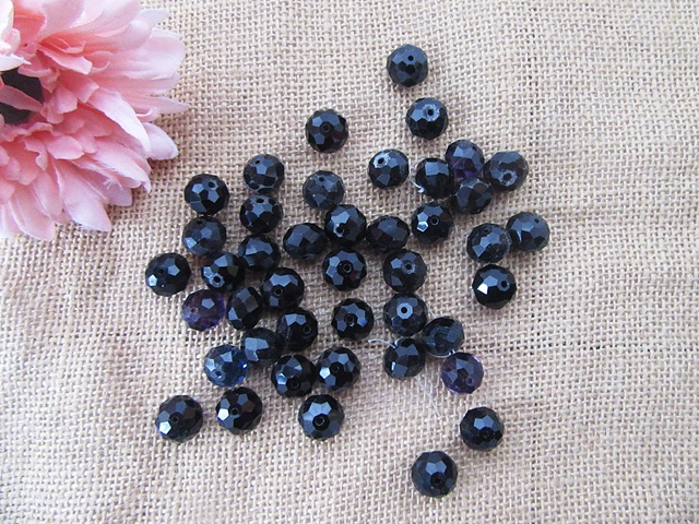 450g (Approx 170pcs) Black Rondelle Faceted Crystal Beads 14mm 450g (Approx 170pcs) Black Rondelle Faceted Crystal Beads 14mm