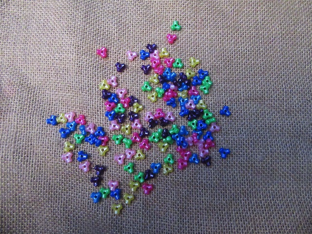 4Pack x 65g Multicolor Pearlescent Tri Beads DIY Craft Jewelry A