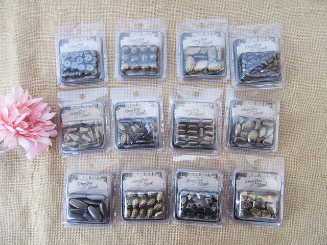 12Pack Metallic Brown Plastic Beads DIY Jewellery Making Accesso - Click Image to Close