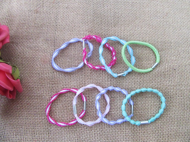 100Pcs Elastic Hair Bands Hair Ties Hair Accessories Mixed Color - Click Image to Close