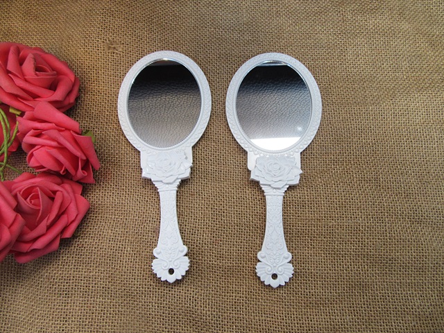 12Pcs Floral Repousse Vintage Mirror Oval Hand Held Makeup 12Pcs Floral Repousse Vintage Mirror Oval Hand Held Makeup