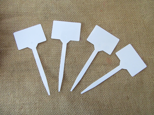 6Pkts x 10Pcs White Plastic Garden Tags T-type Plant Labels Seed 6Pkts x 10Pcs White Plastic Garden Tags T-type Plant Labels Seed