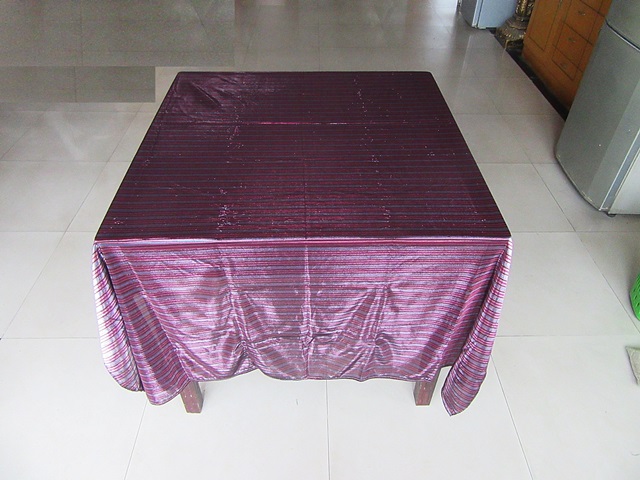 1Pc Purple Shades Stripes Table Cloth Table Cover Wedding Party - Click Image to Close