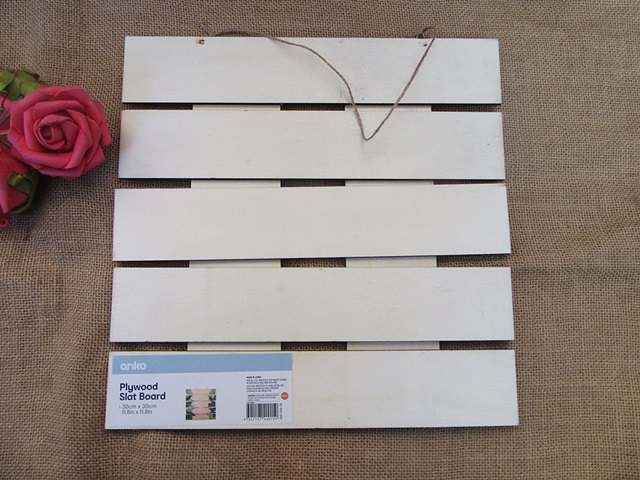 5Pcs Plywood Slat Board DIY Wall Hanging Home Decor - Click Image to Close