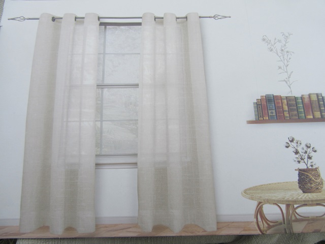 1Set x 2Pcs Linen Blend Light Filtering Curtain Room Decor 76x84 - Click Image to Close