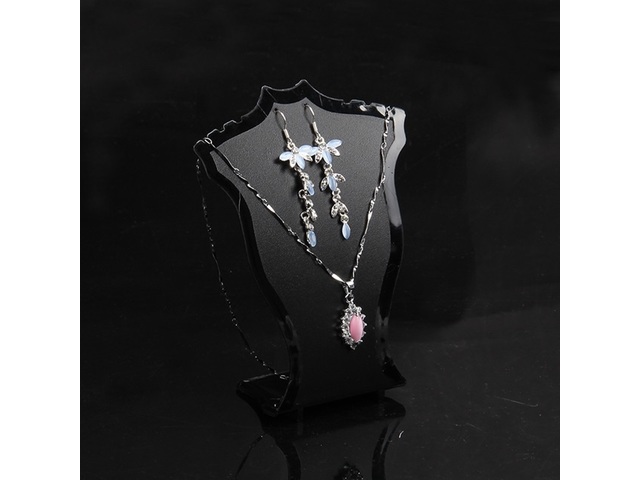10Pcs Black Necklace Earrings Display Bust Rack Stand