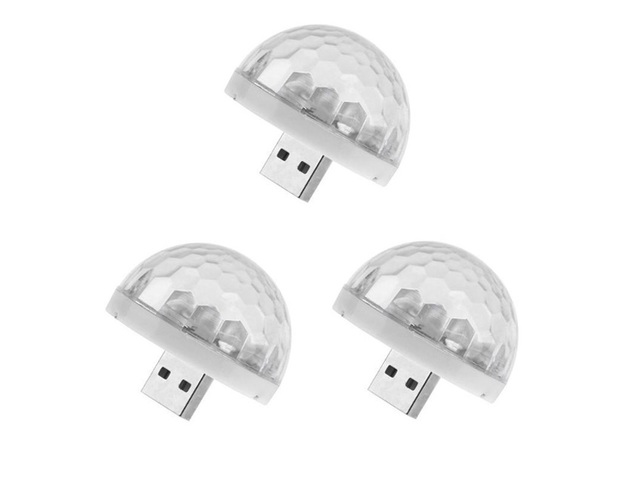 1Pc Flashing LED Disco USB Light Crystal Magic Ball for All