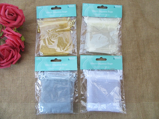 36Packs (188Pcs) Organza Drawstring Jewelry Gift Pouches Various