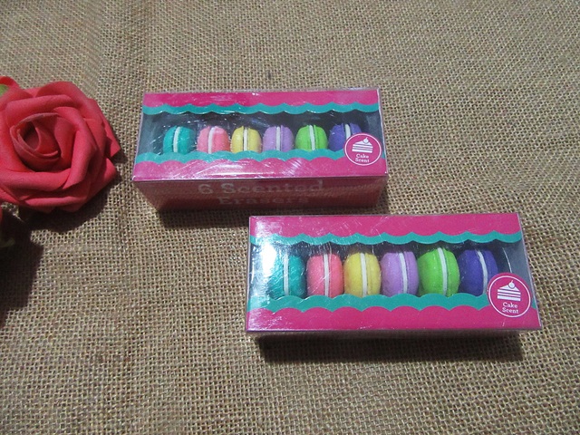 5Pktx6Pcs Novelty Macaroons Erasers Stationery School Supplies 5Pktx6Pcs Novelty Macaroons Erasers Stationery School Supplies
