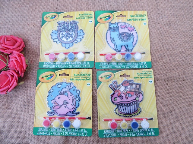 6Sets Paint Your Own Sun Catcher Kids Arts & Crafts