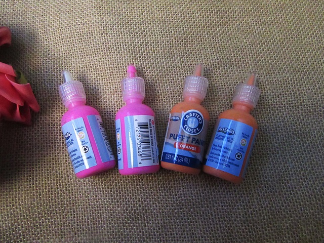 4Pcs x 24ml Puffy Paint for Kids DIY School Projects Art Craft