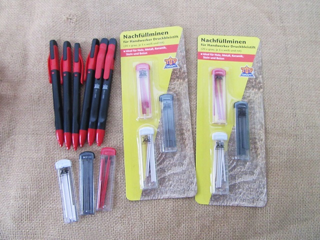 6Sets Handyman Mechanical Pencil w/Replacement Leads Industry Su 6Sets Handyman Mechanical Pencil w/Replacement Leads Industry Su