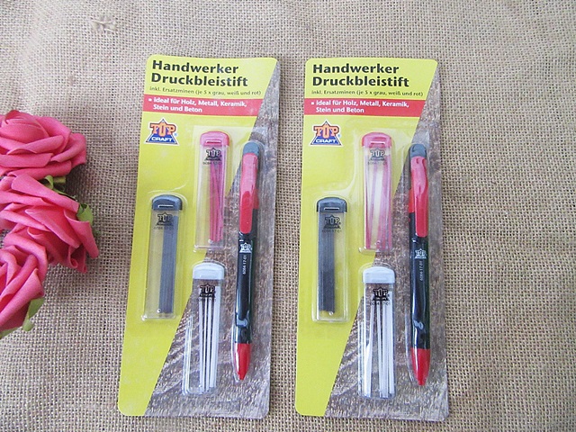 6Sets Handyman Mechanical Pencil w/Replacement Leads Industry 6Sets Handyman Mechanical Pencil w/Replacement Leads Industry
