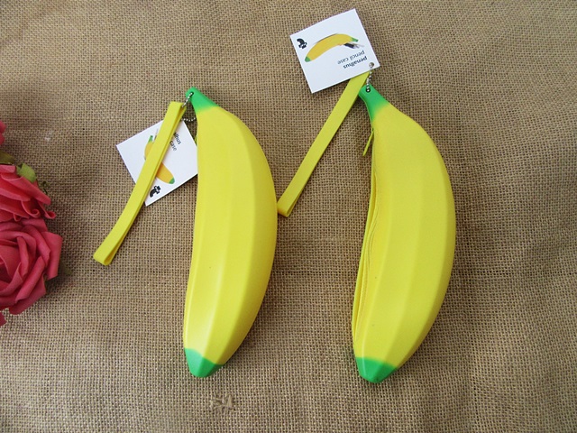6Pcs Funny Kids Banana Pencil Case Zipper Pouch School Supplies - Click Image to Close