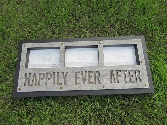 1Pc Vintage Photo Frame HAPPILY EVER AFTER Light Desktop or Wall - Click Image to Close