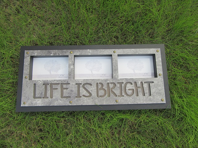 1Pc Vintage Photo Frame LIFE IS BRIGHT Light Desktop or Wall - Click Image to Close